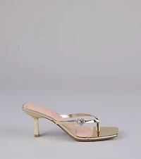 Love Story Era Heart Rhinestone Thong Heels