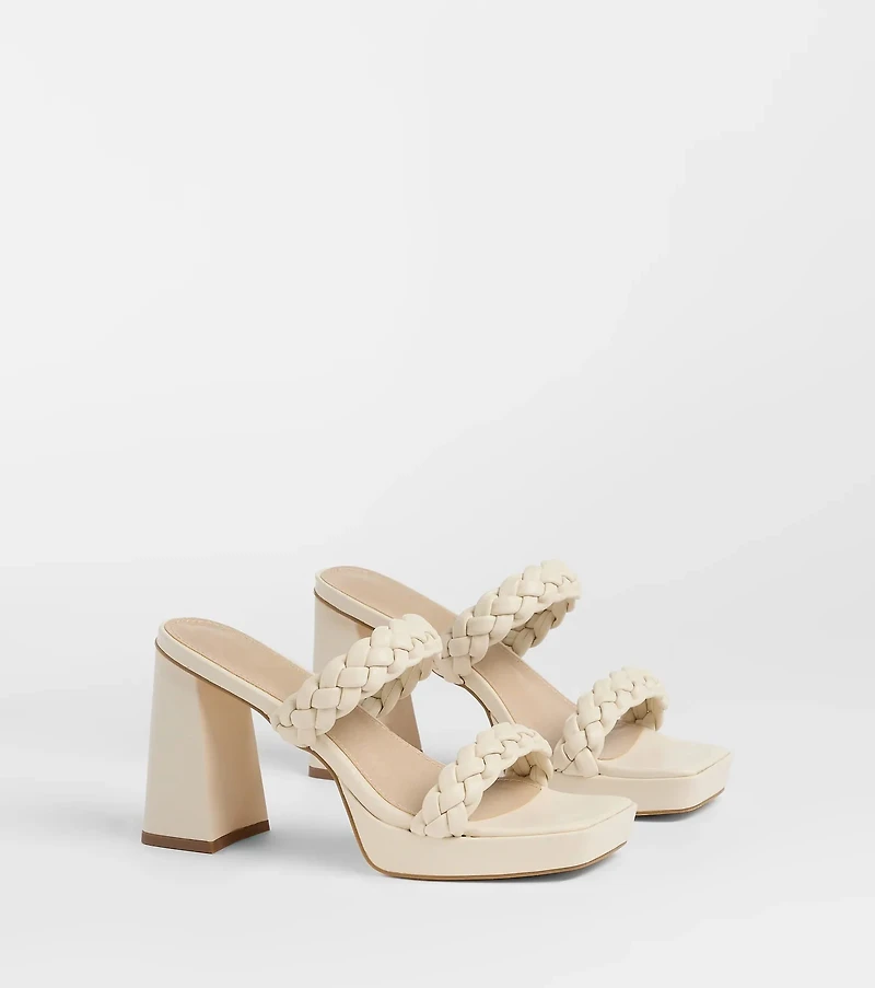 Social Season Braided Strap Mules