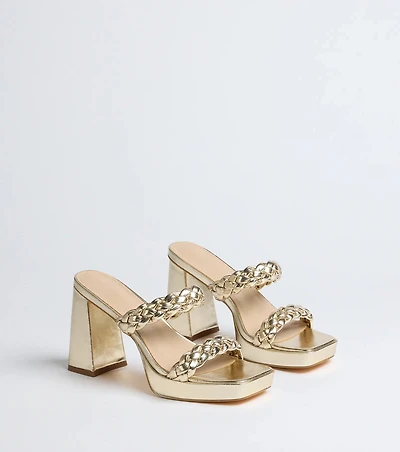 Social Season Braided Strap Mules