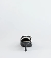 Trendy Buckle Slingback Stiletto Pumps