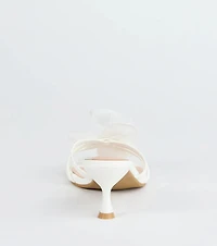 Vacay Ready Flower Strap Stiletto Mules