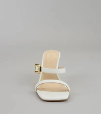 Booked and Buckled Mule Heels