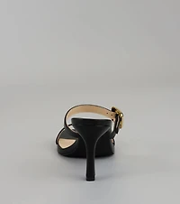 Booked and Buckled Mule Heels