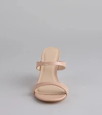 Chic Strut Strappy Block Heel Mules