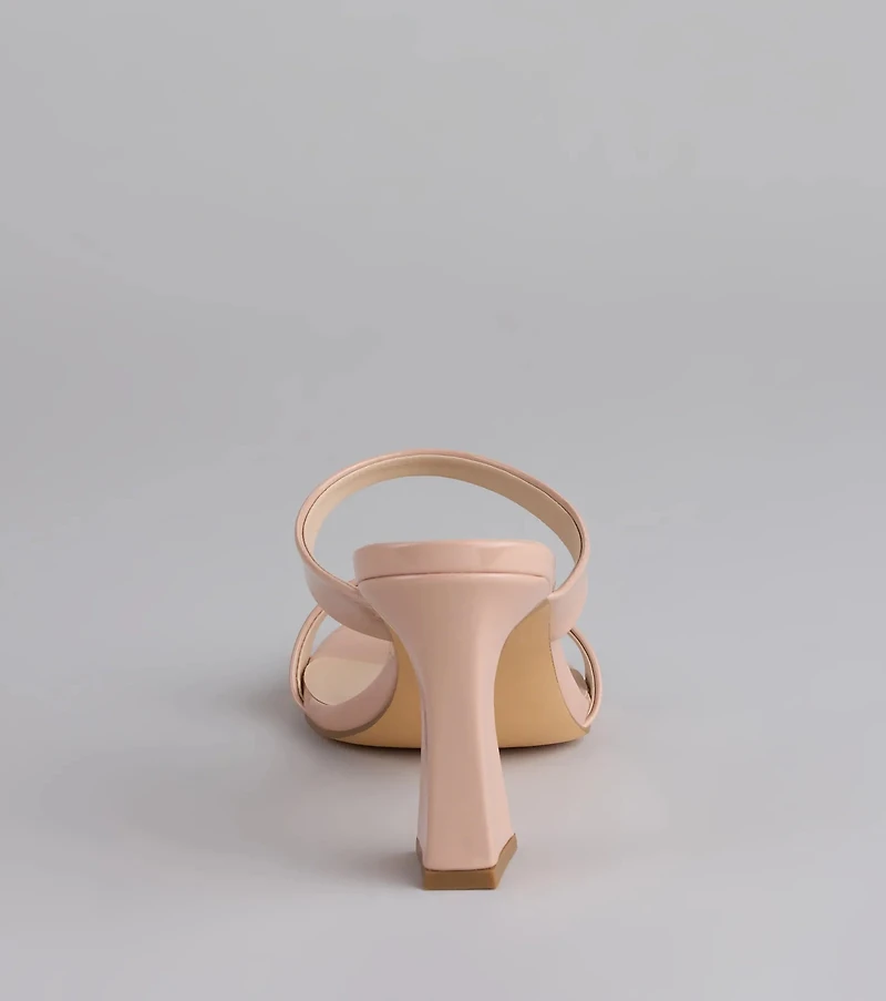 Chic Strut Strappy Block Heel Mules