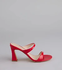 Chic Strut Strappy Block Heel Mules