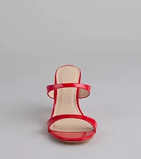 Chic Strut Strappy Block Heel Mules
