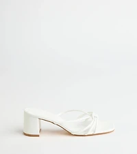 Sleek Staple Strappy Square Toe Mules
