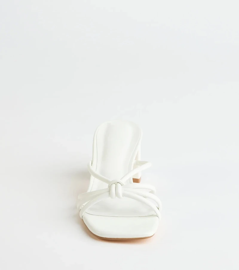 Sleek Staple Strappy Square Toe Mules