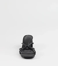 Sleek Staple Strappy Square Toe Mules
