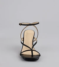 Strut Factor Thong Strappy Stiletto Heels