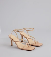 Strut Factor Thong Strappy Stiletto Heels