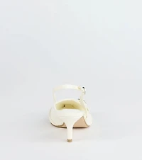 Chic Buckle Strap Sling-Back Stiletto Pumps