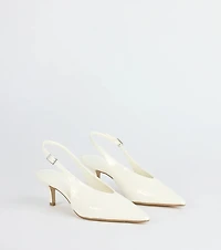Lookin' Sleek Sling-Back Stiletto Pumps