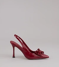 Strut Season Bow Stiletto Pumps