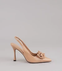 Strut Season Bow Stiletto Pumps