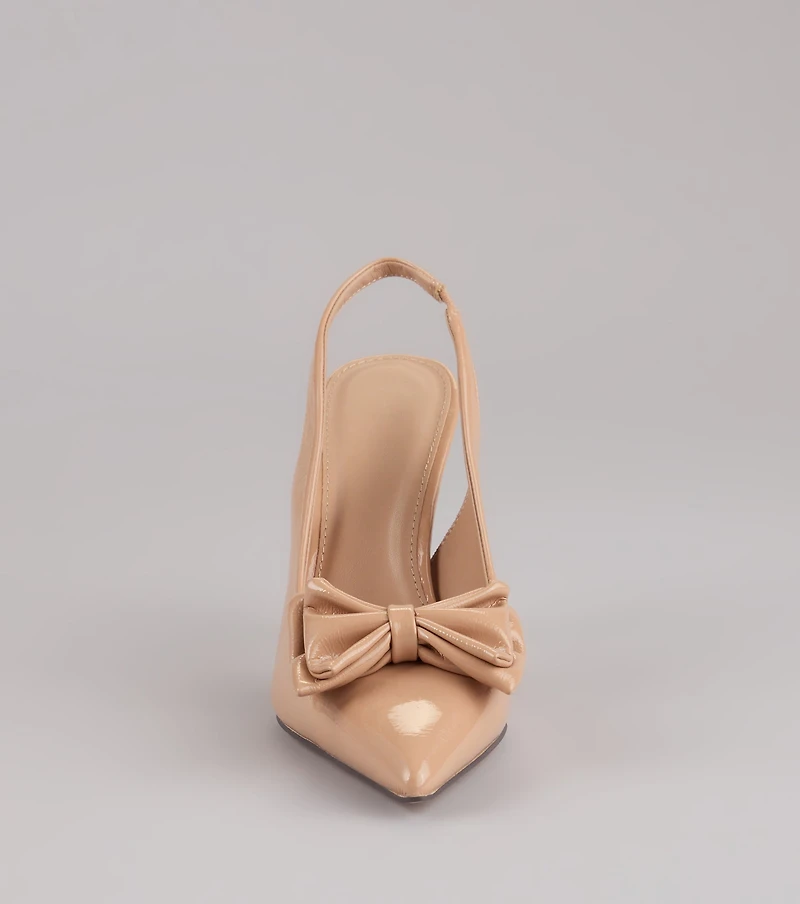 Strut Season Bow Stiletto Pumps
