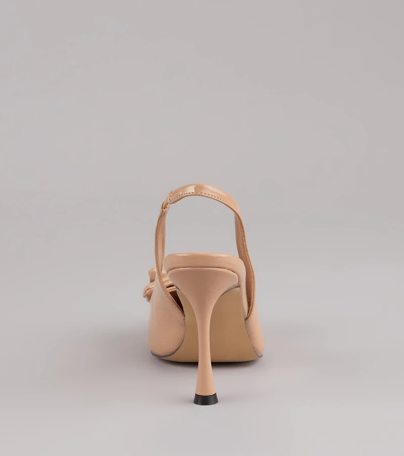 Strut Season Bow Stiletto Pumps