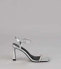 Shine Hour Rhinestone Strap Stiletto Heels