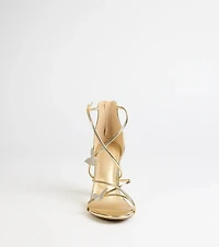 Whimsically Chic Butterfly Rhinestone Block Heels