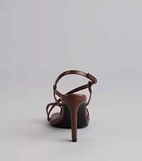 Luxe Minimalist Toe Ring Strappy Stiletto Heels