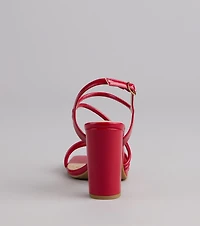 Serving Drama Strappy Block Heels