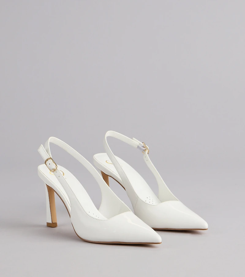 Polished And Powerful Slingback Stiletto Heels