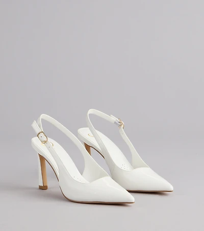 Polished And Powerful Slingback Stiletto Heels