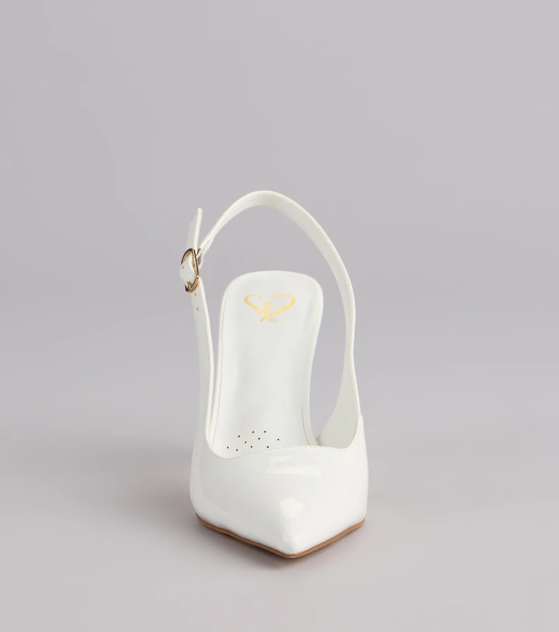 Polished And Powerful Slingback Stiletto Heels