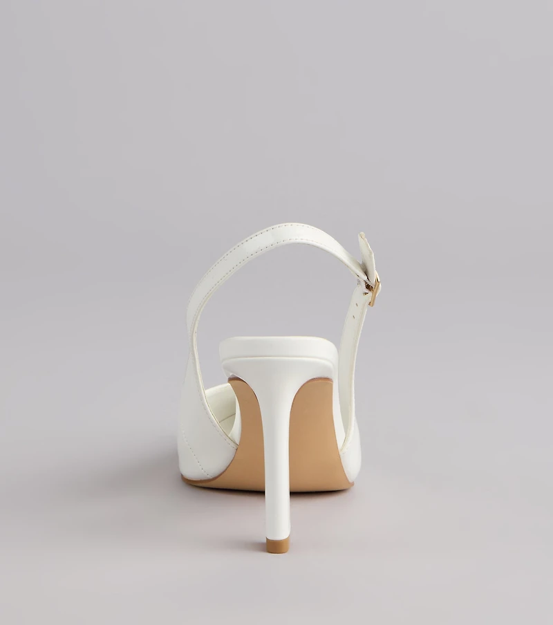 Polished And Powerful Slingback Stiletto Heels