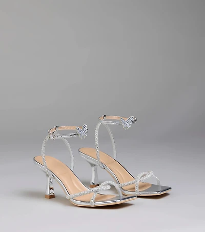 Fab Icon Butterfly Rhinestone Stiletto Heels