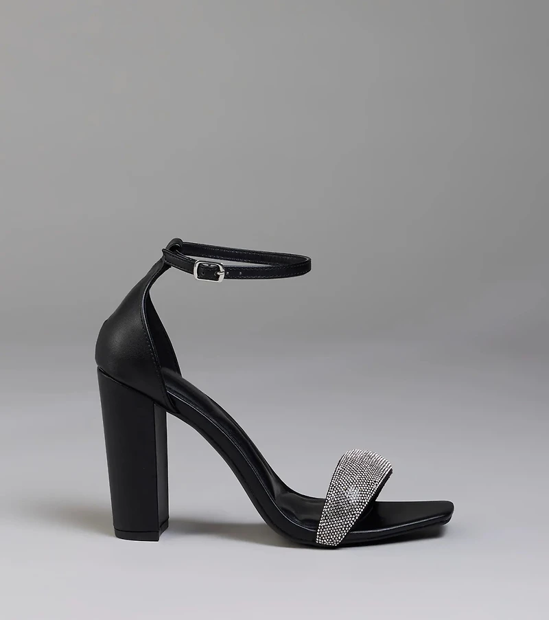 Royal Treatment Rhinestone Block Heels