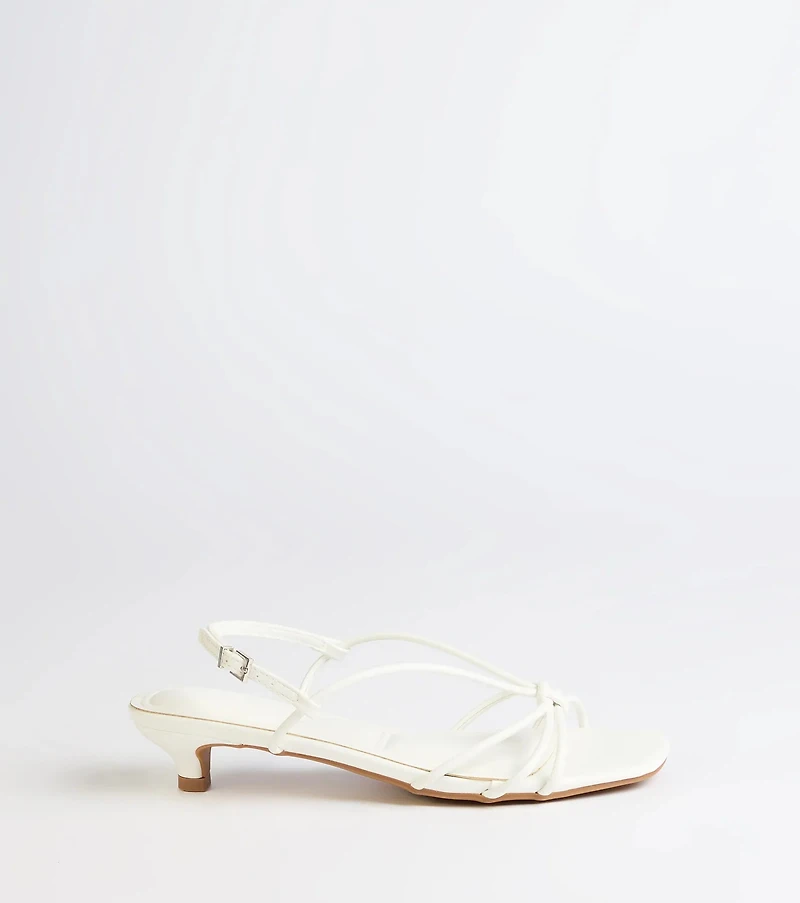Tied Together Strappy Kitten Heels