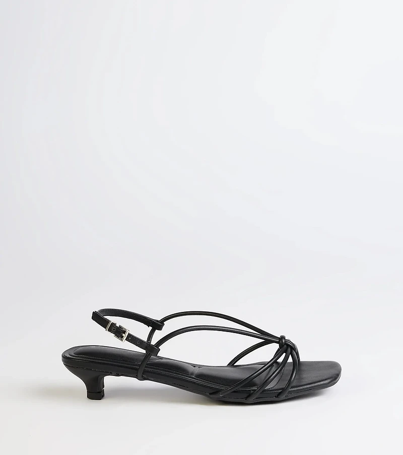 Tied Together Strappy Kitten Heels