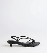 Tied Together Strappy Kitten Heels