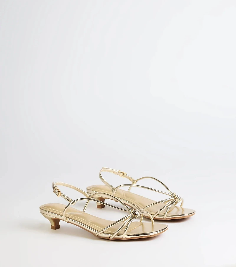 Tied Together Strappy Kitten Heels