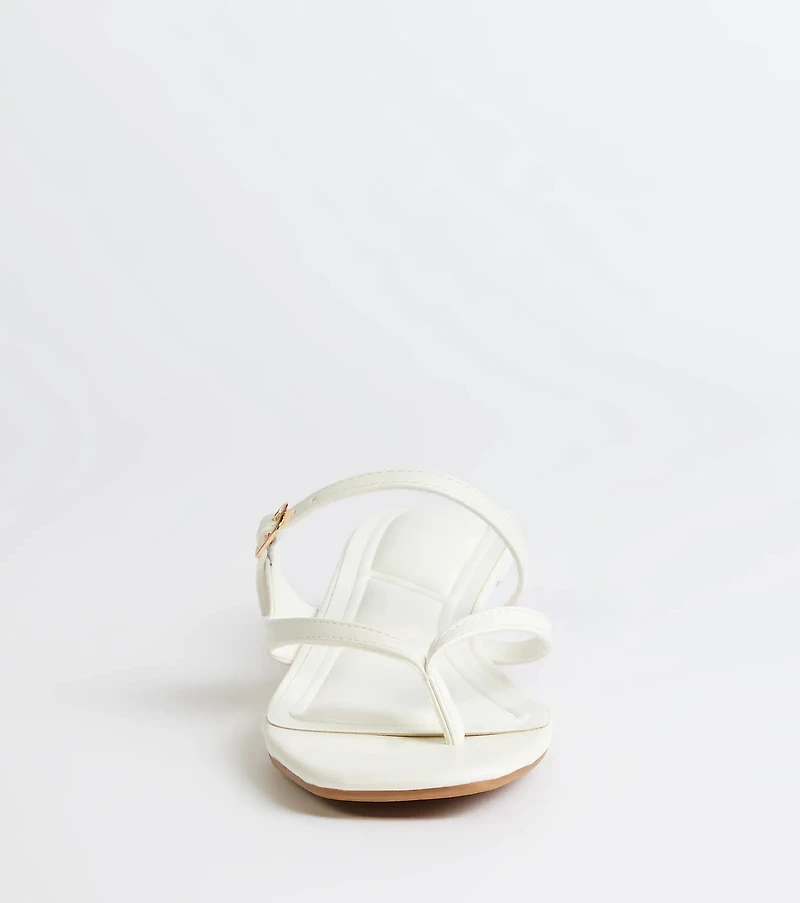 Chic Trend Thong Strap Kitten Heel Mules