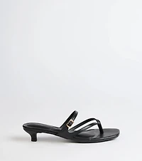 Chic Trend Thong Strap Kitten Heel Mules