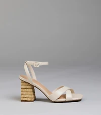 Sweeten Up Straw Block Heels