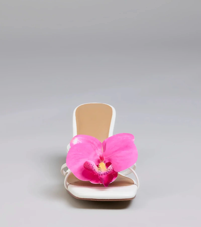 Beauty The Tropics Flower Strappy Mules