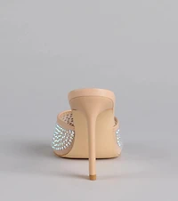Night Glam Rhinestone Mesh Stiletto Heels