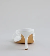 Out And About Strappy Thong Stiletto Mules
