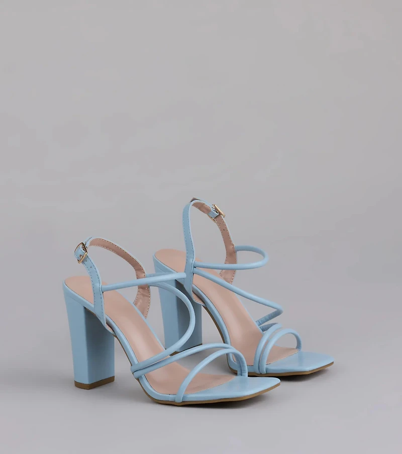 Flirt Mode Activated Strappy Block Heels