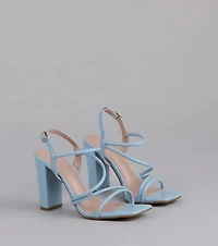 Flirt Mode Activated Strappy Block Heels