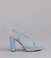 Flirt Mode Activated Strappy Block Heels