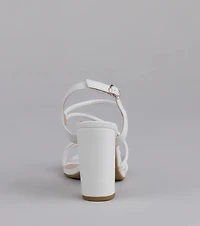 Flirt Mode Activated Strappy Block Heels