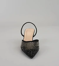 She Came to Sparkle Slingback Heels