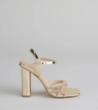 Glow Getter Twisted Rhinestone Heels