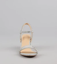 Step Into Sparkle Rhinestone Block Heels