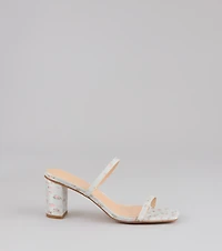 Picnic Chic Floral Strappy Mules